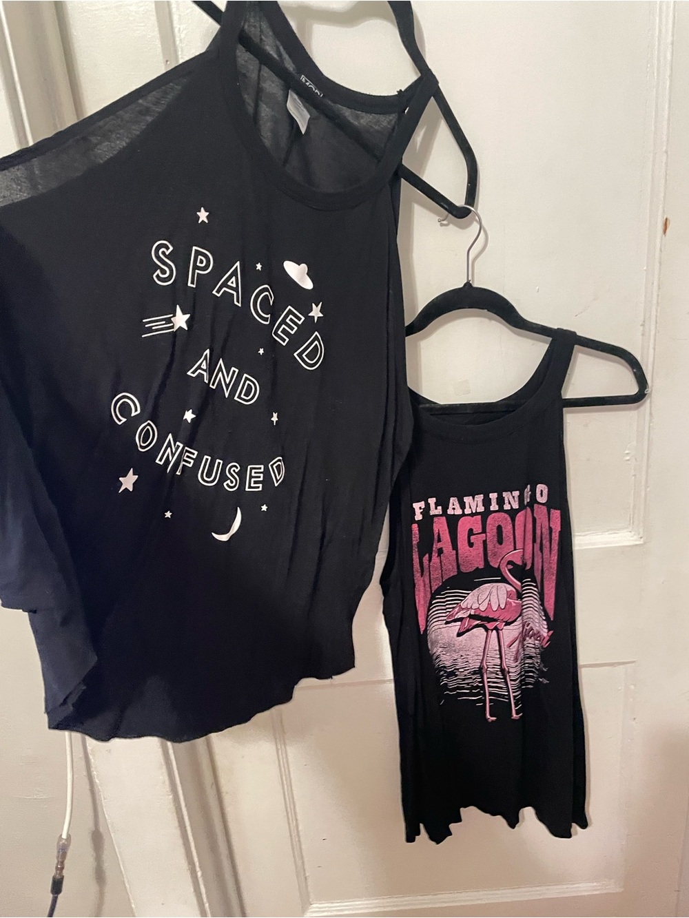 Black Graphic Tank Top Set